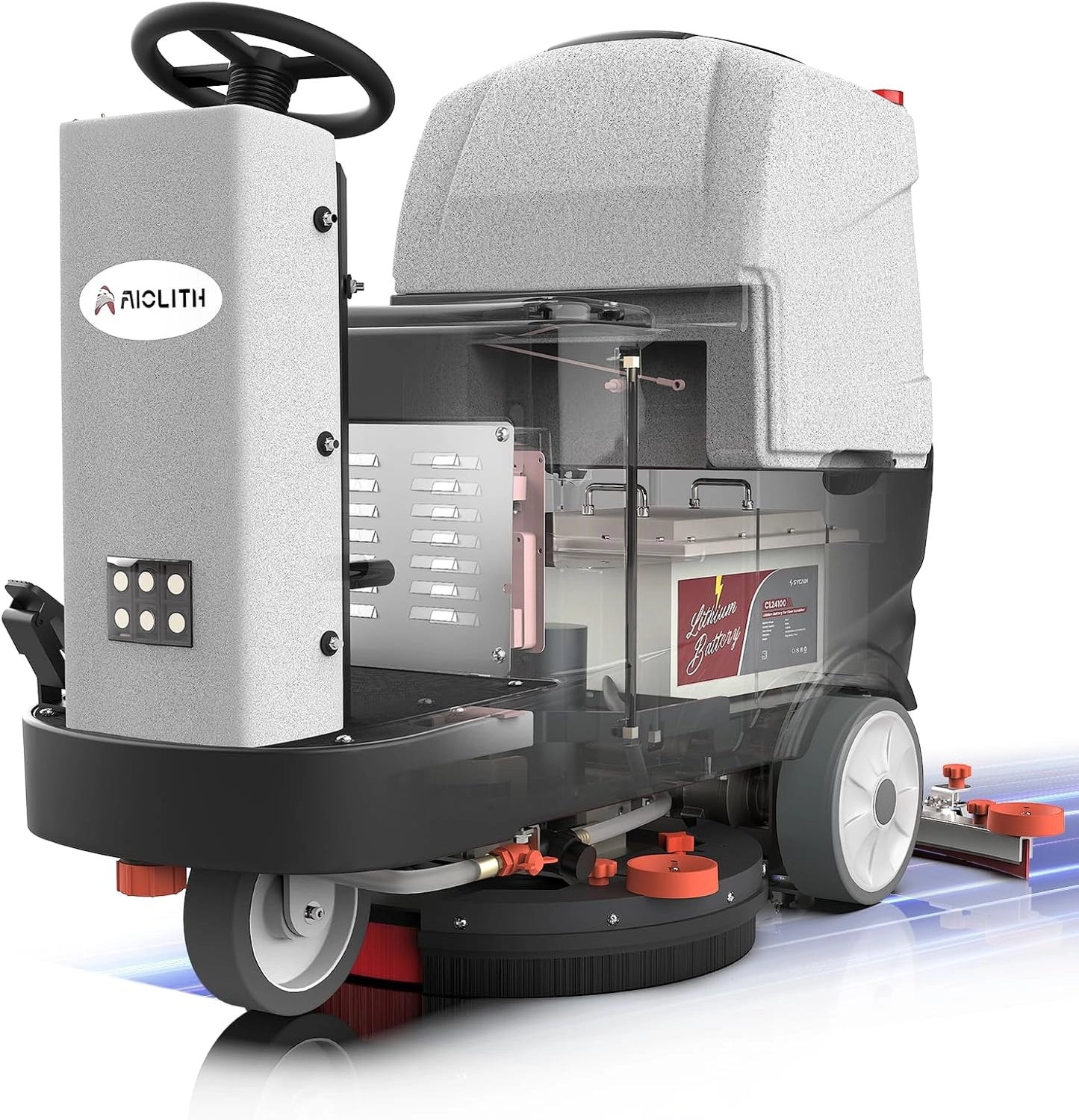AF2225 Micro Ride-on Floor Scrubber,25Gal,Lithium Battery,22" Cleaning Path,39000 ft²/h