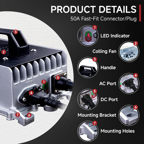 24V 25A LiFePO4 Battery Charger