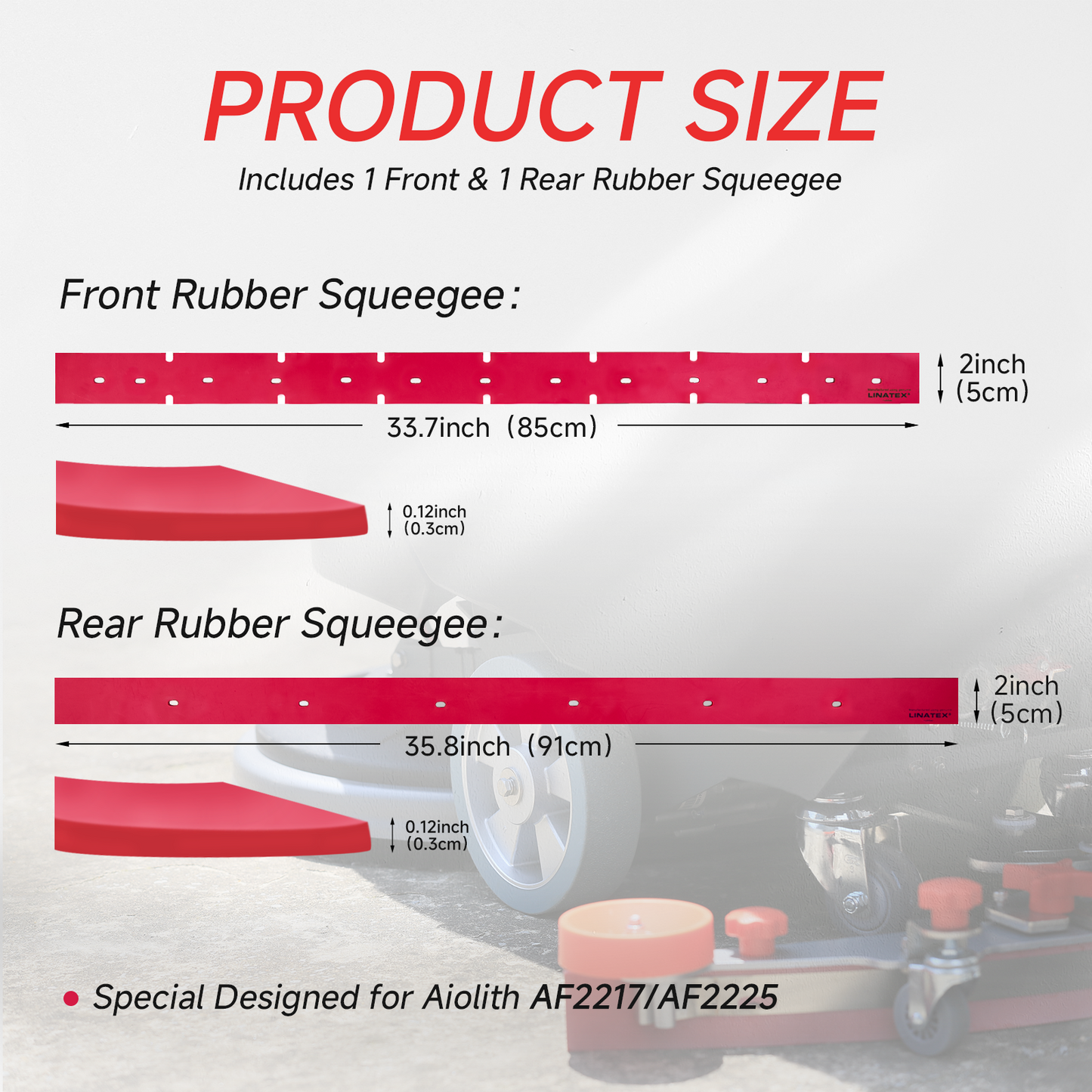 Rubber Accessories for Floor Scrubbers